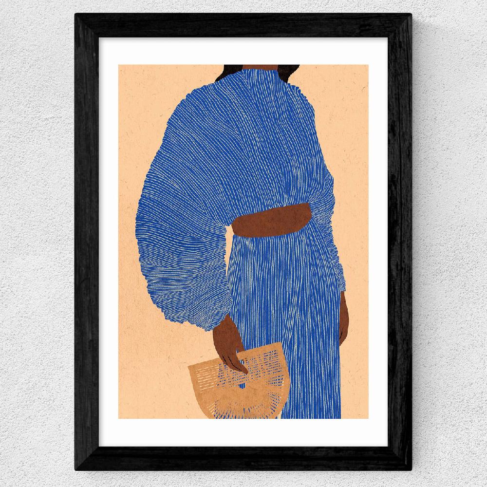 East End Prints Plisse Bleu