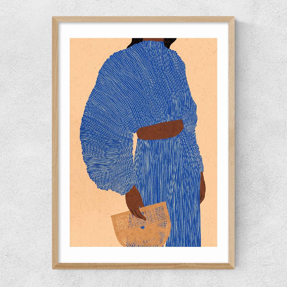 East End Prints Plisse Bleu