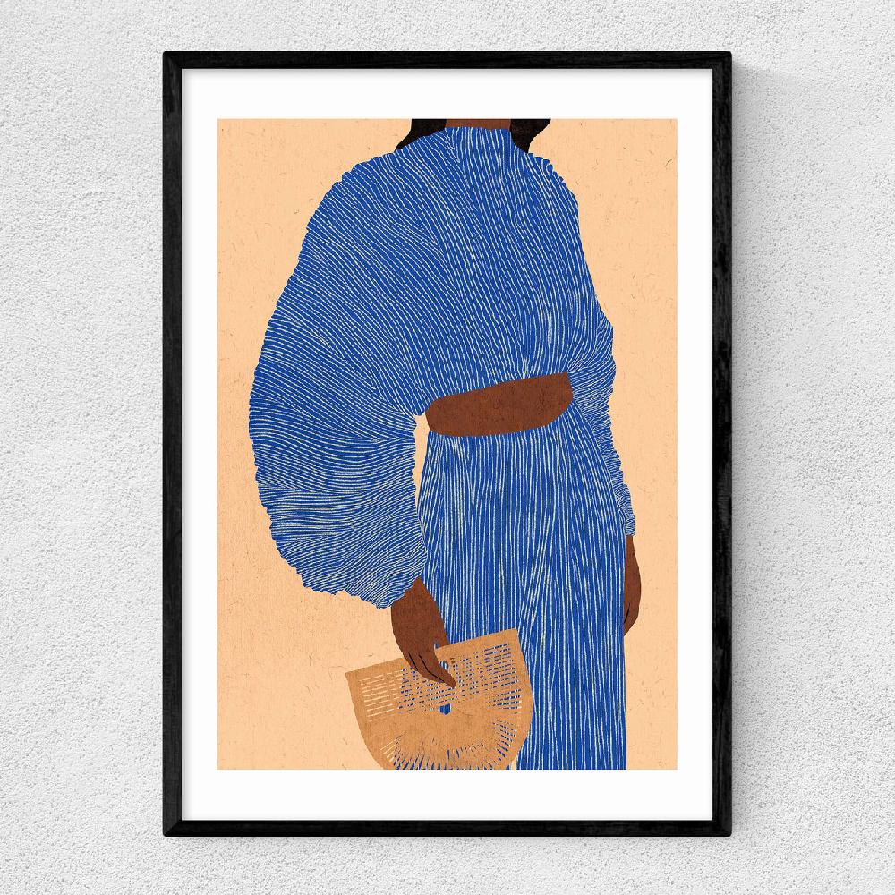 east end prints Plisse Bleu