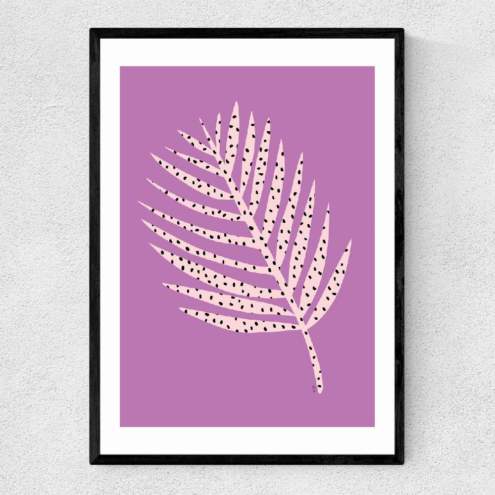 east end prints Polka Dot Leaf In Purple
