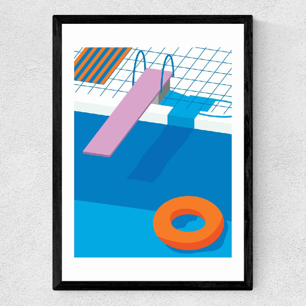 East End Prints Pool Diving Board