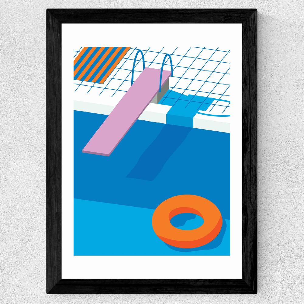 East End Prints Pool Diving Board