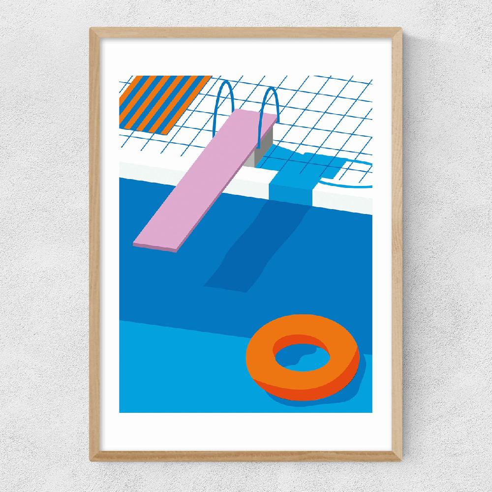 East End Prints Pool Diving Board