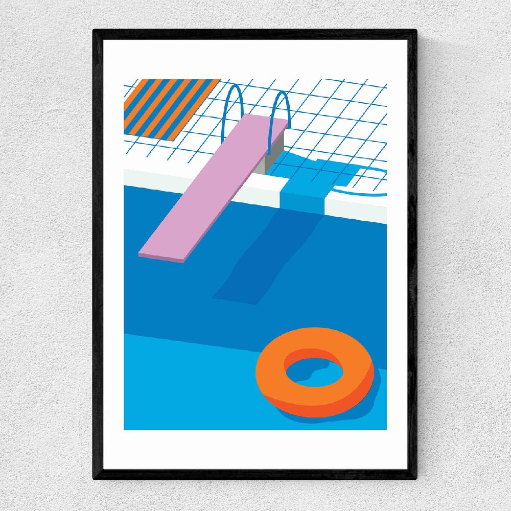 east end prints Pool Diving Board