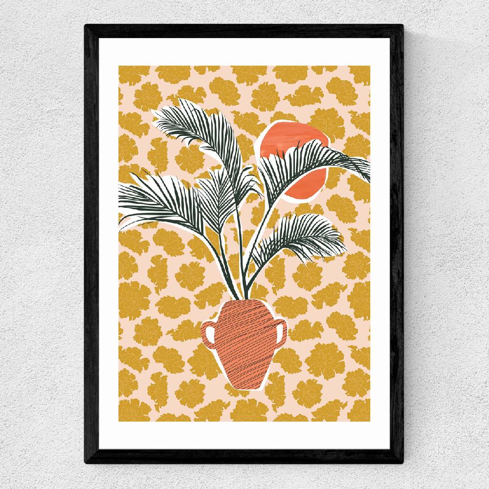 East End Prints Potted Palm Tree