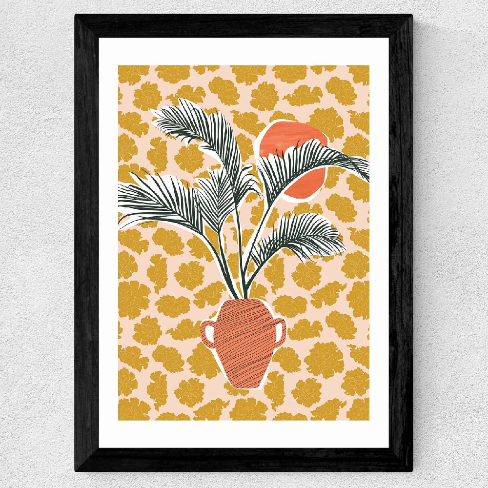 East End Prints Potted Palm Tree