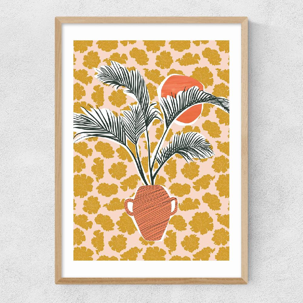 East End Prints Potted Palm Tree
