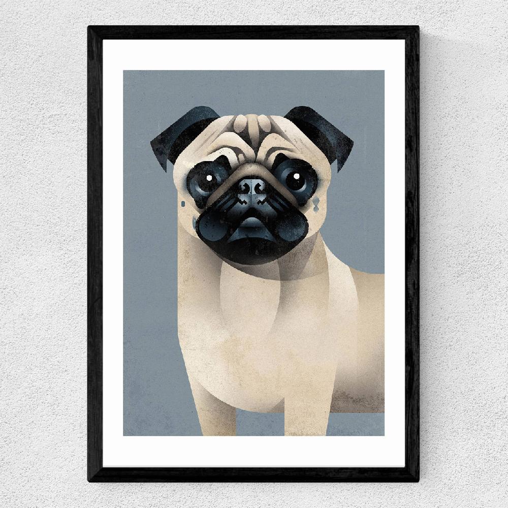 East End Prints Pug By Dieter Braun