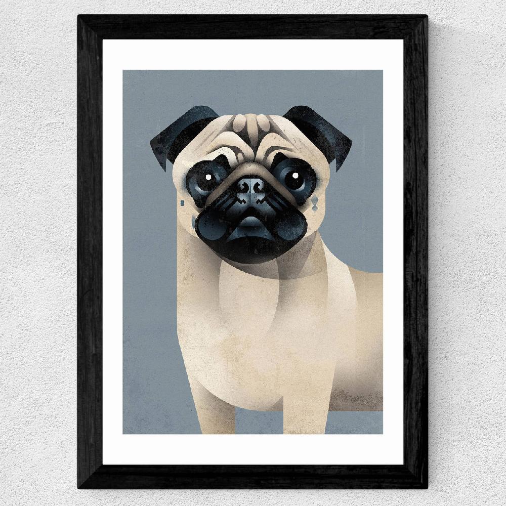 East End Prints Pug By Dieter Braun