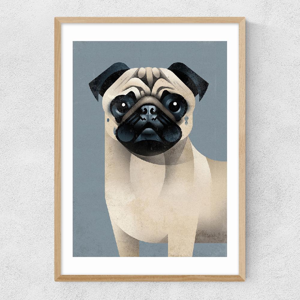 East End Prints Pug By Dieter Braun