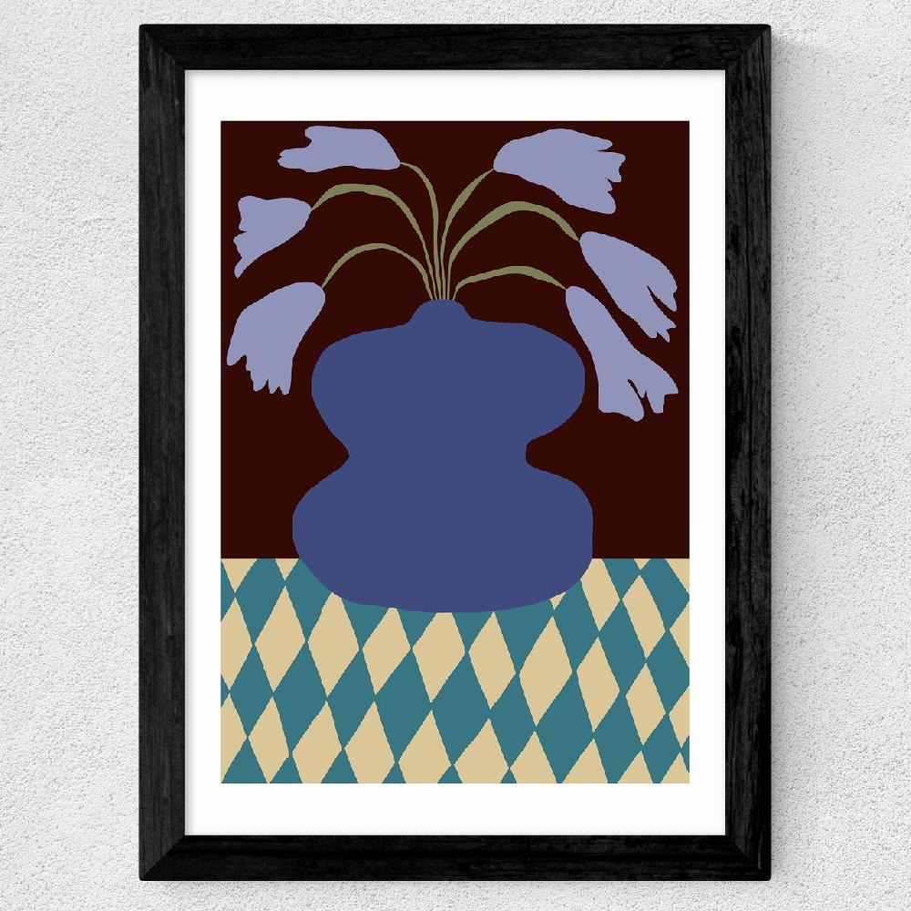 East End Prints Purple Pottery And Dropping Lily