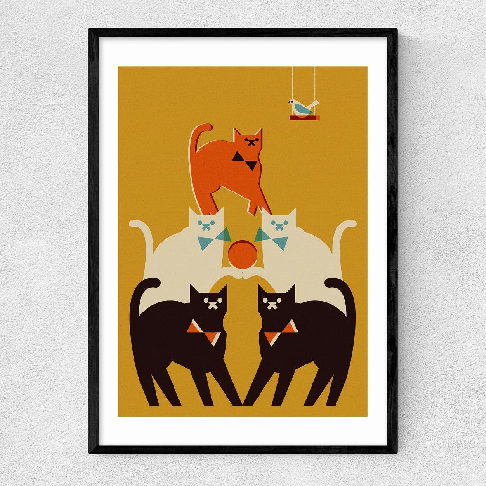 east end prints Pyramid of Cats