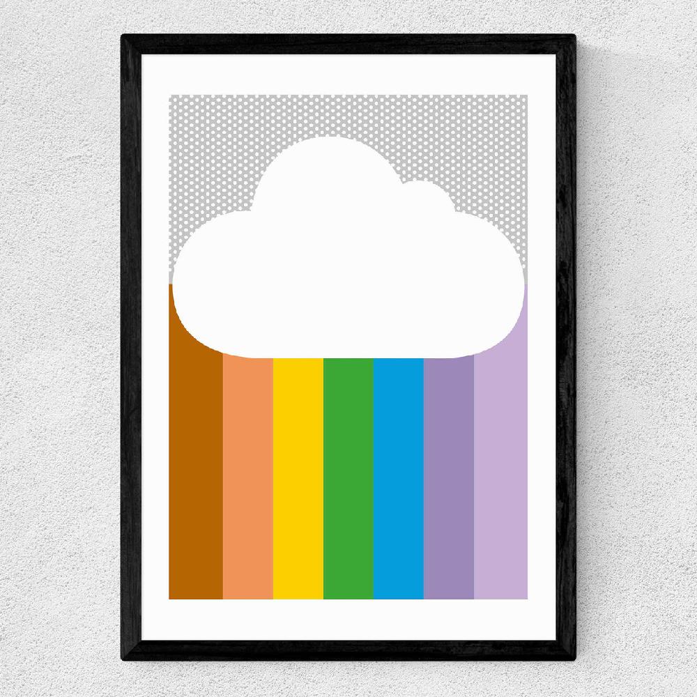East End Prints Rainbow Cloud By Dicky Bird