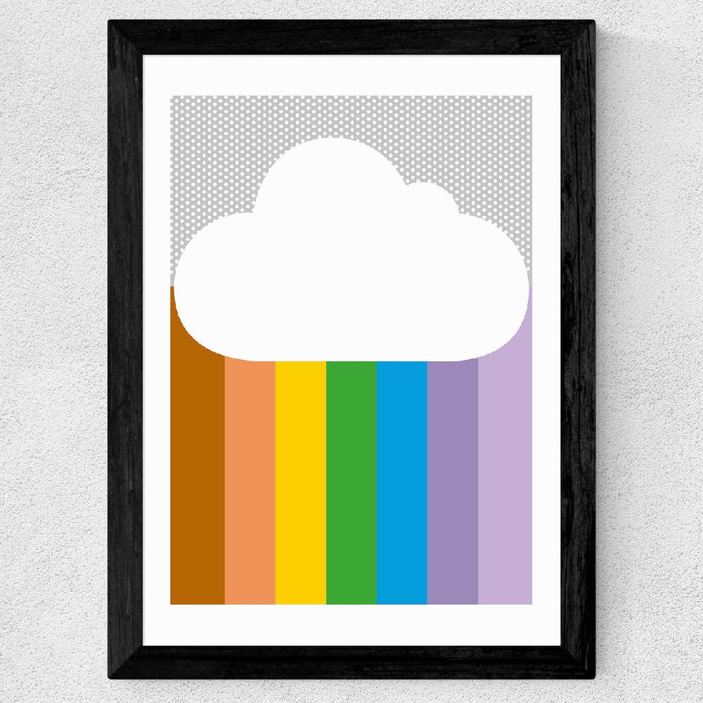 East End Prints Rainbow Cloud By Dicky Bird
