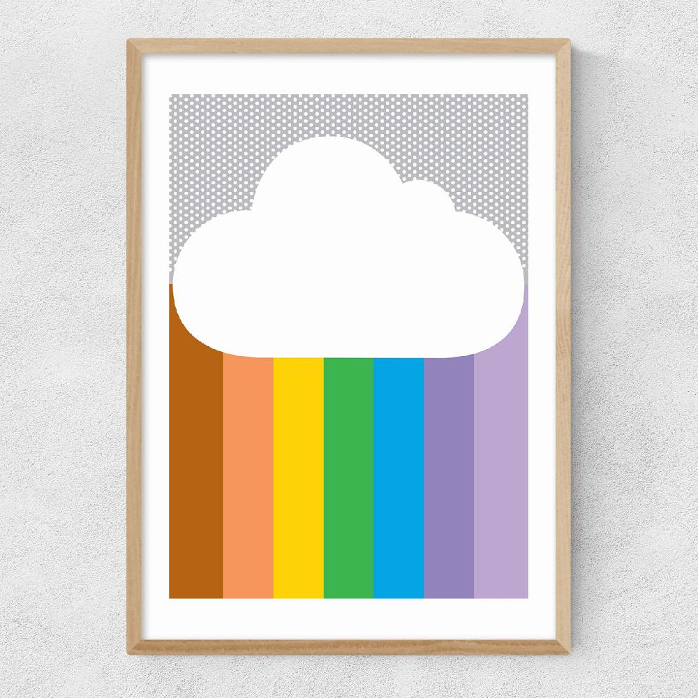 East End Prints Rainbow Cloud By Dicky Bird