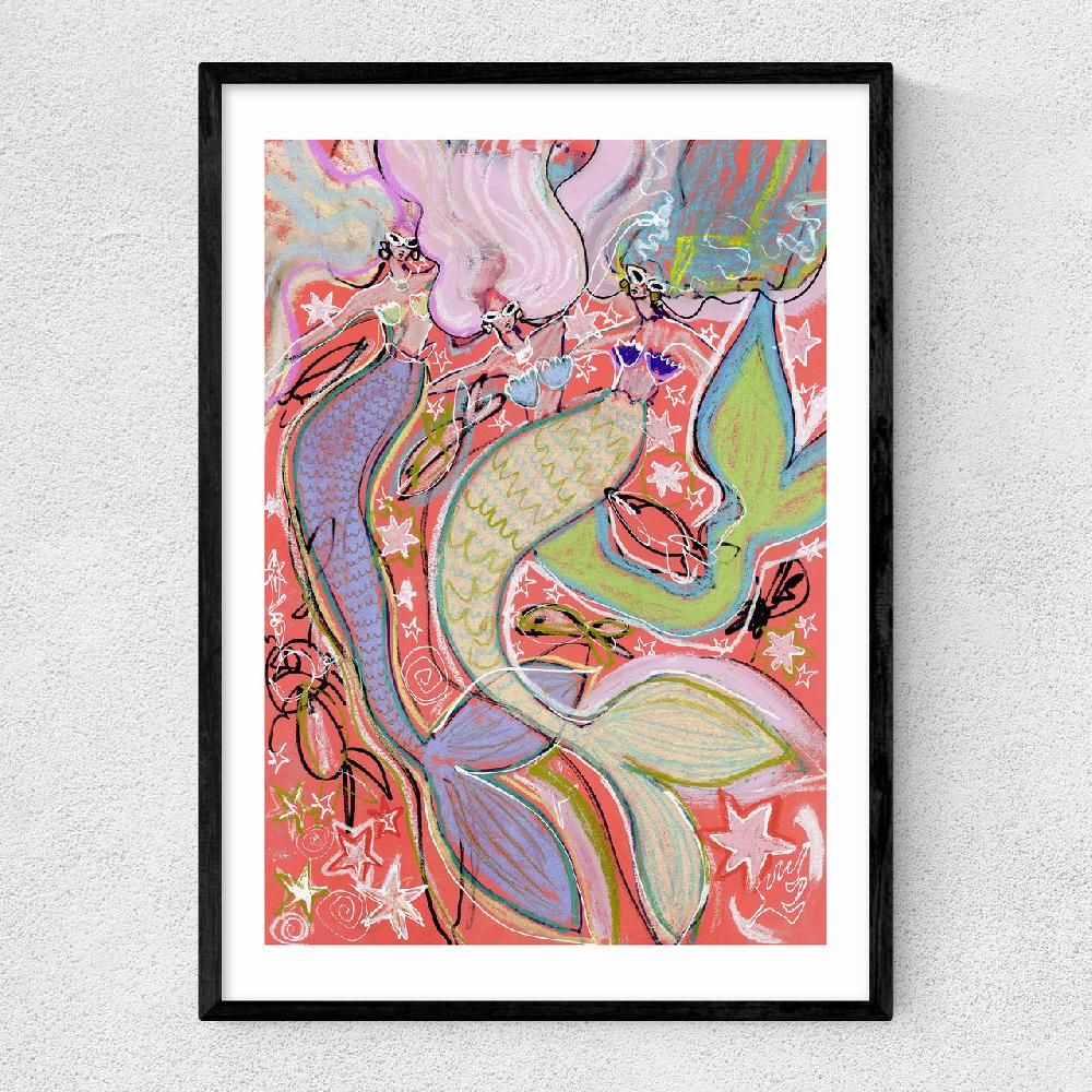 east end prints Rainbow Mermaids