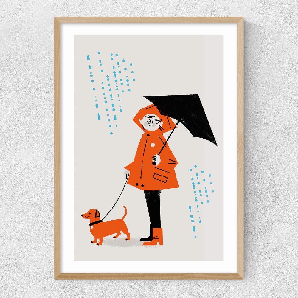 East End Prints Rainy Walk