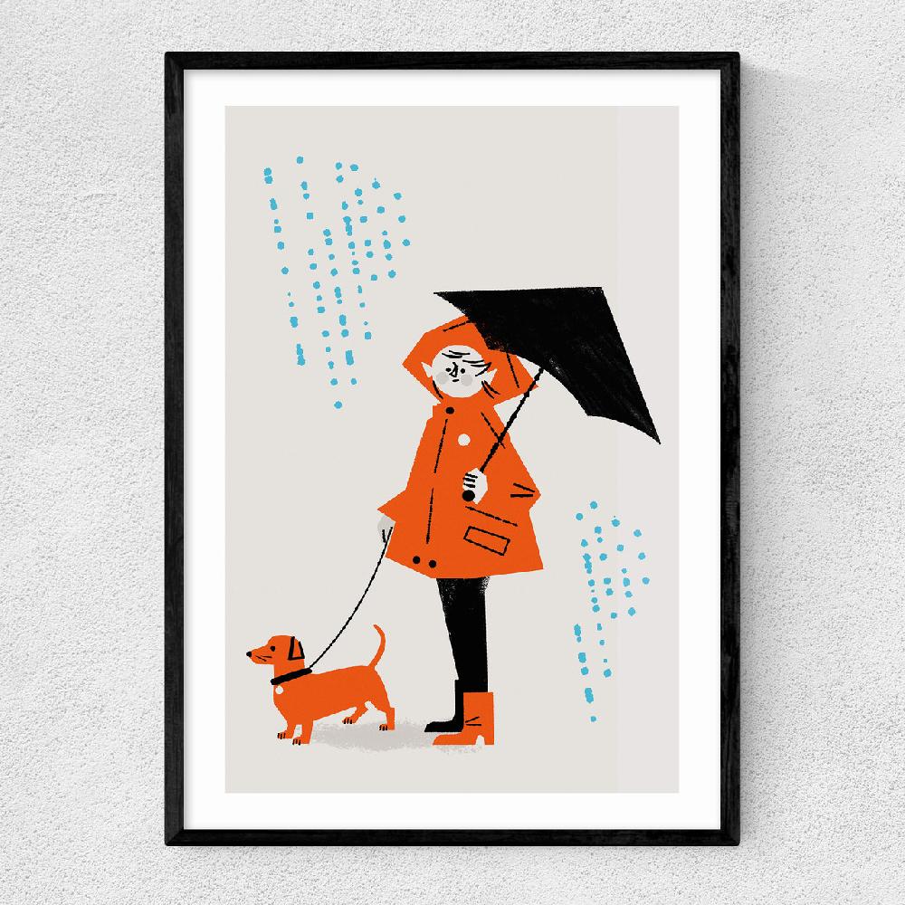 east end prints Rainy Walk