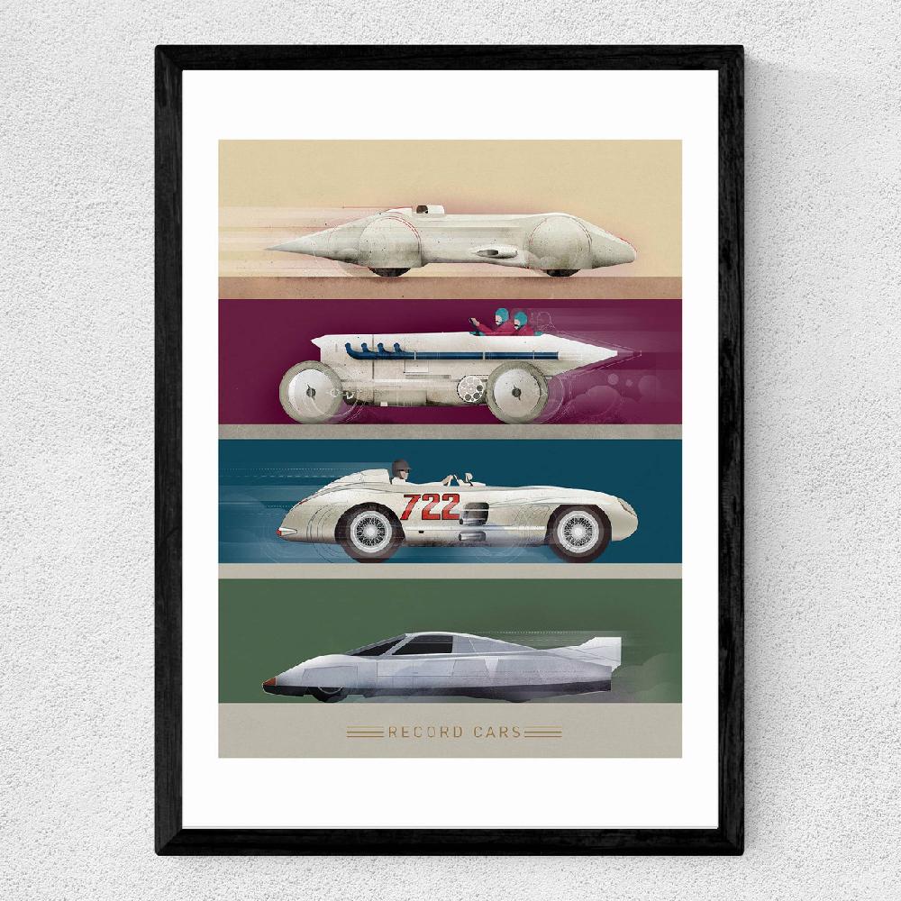 East End Prints Record Cars