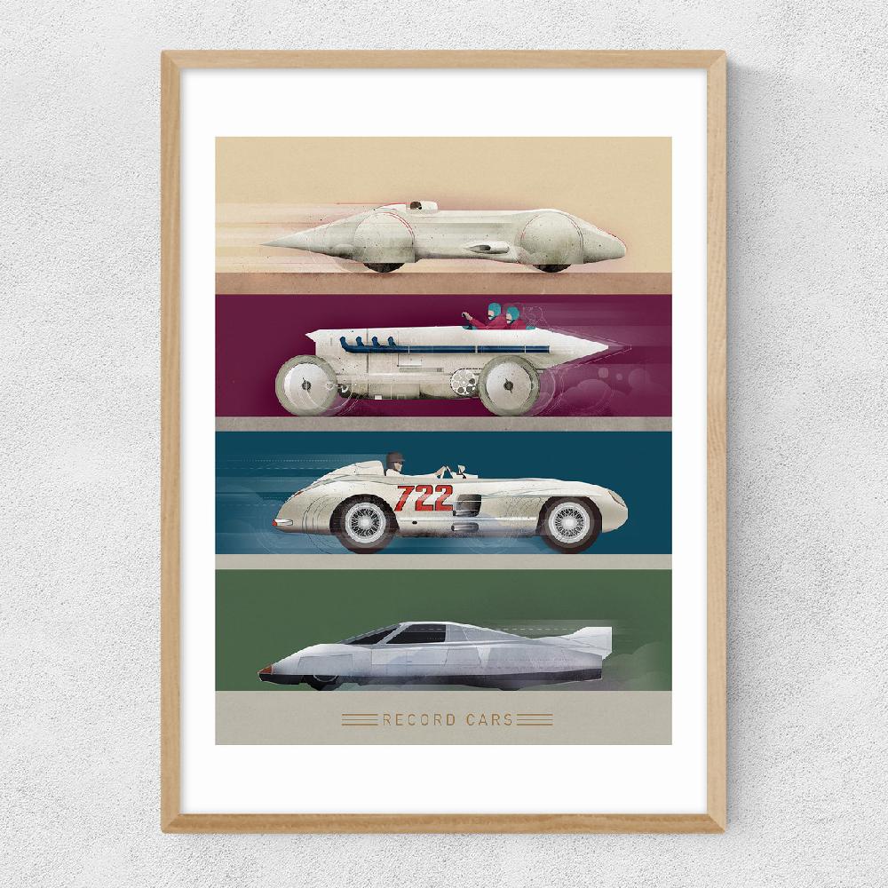 East End Prints Record Cars