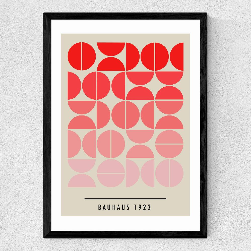 East End Prints Red Bauhaus Gradient
