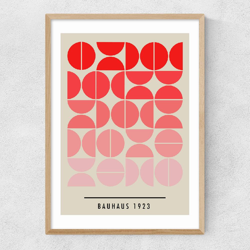 East End Prints Red Bauhaus Gradient
