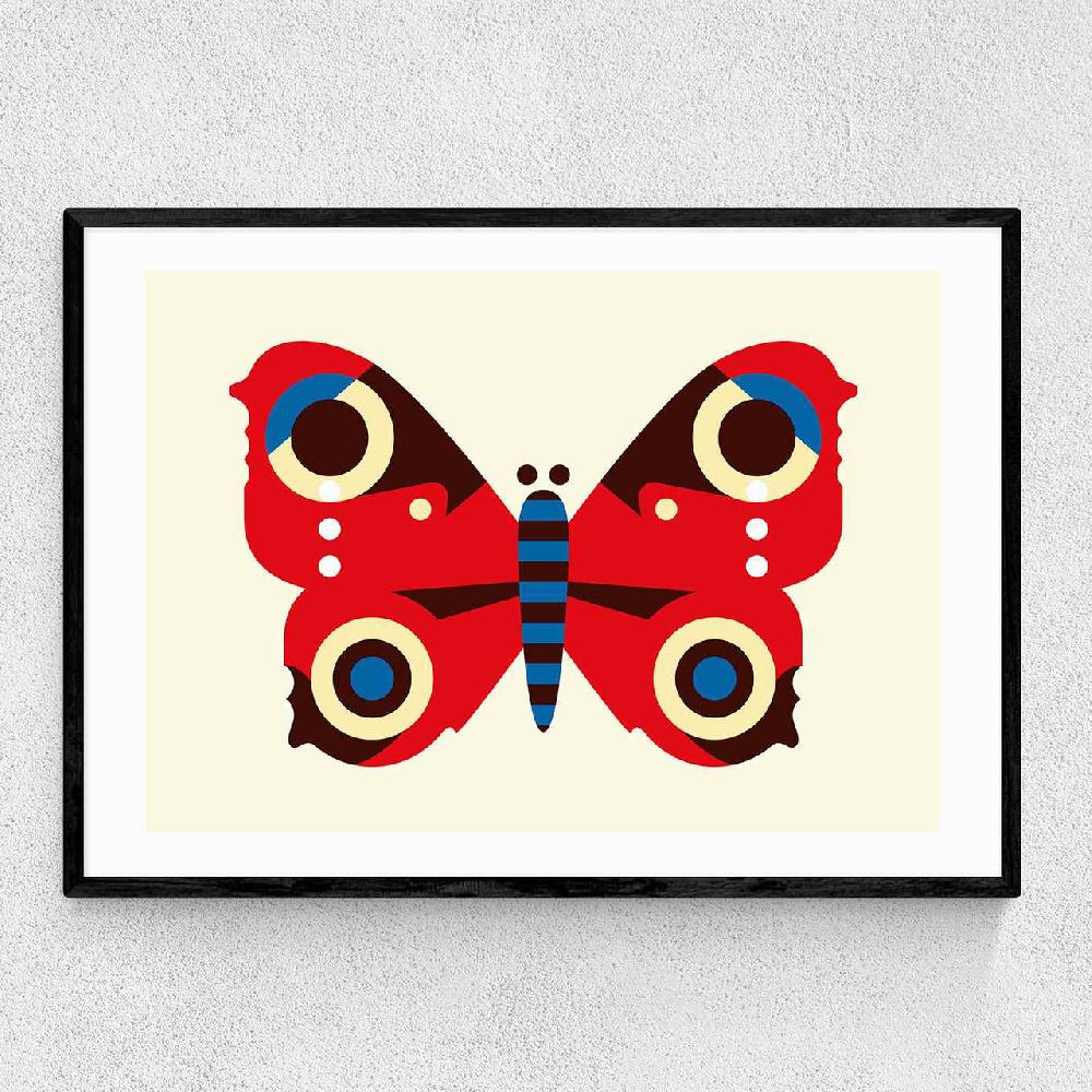 east end prints Red Butterfly LS