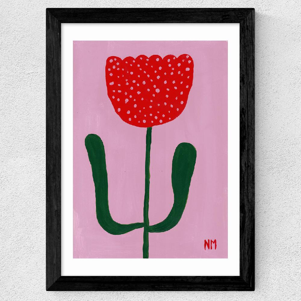 East End Prints Red Flower