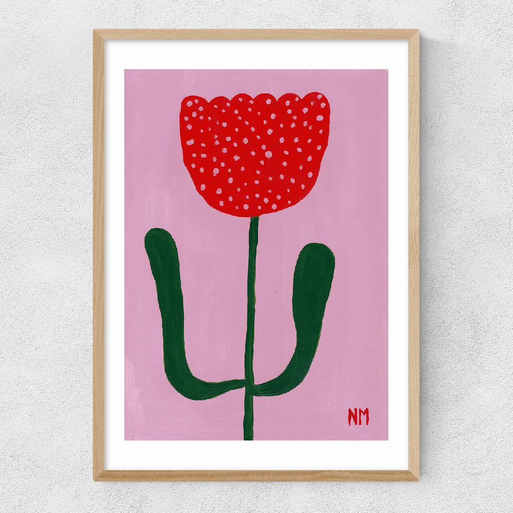East End Prints Red Flower