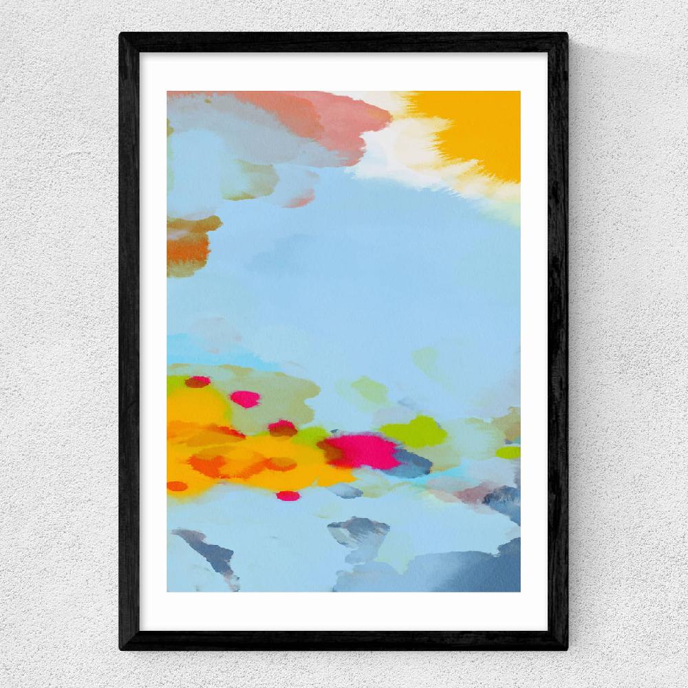 East End Prints Red Poppies Field Abstract I