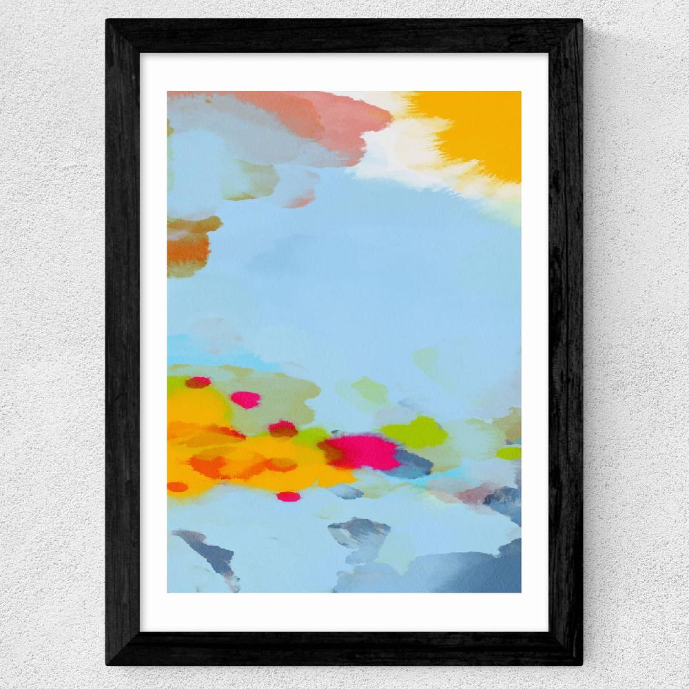 East End Prints Red Poppies Field Abstract I