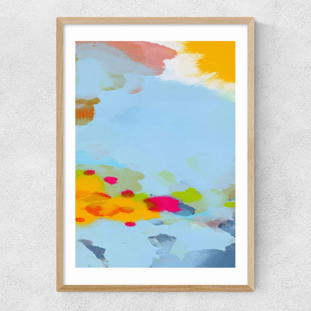 East End Prints Red Poppies Field Abstract I
