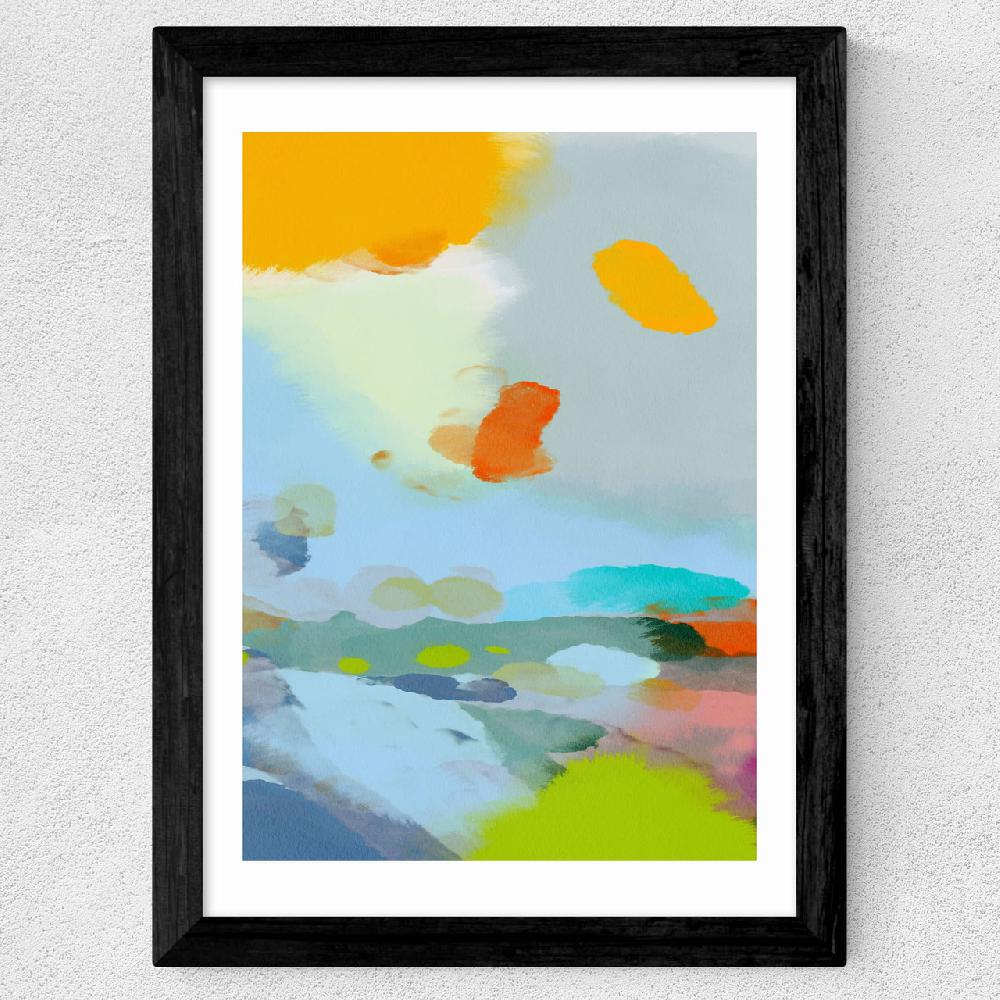 East End Prints Red Poppies Field Abstract II