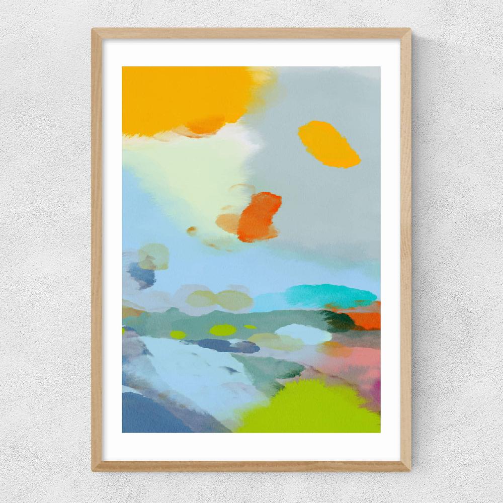 East End Prints Red Poppies Field Abstract II