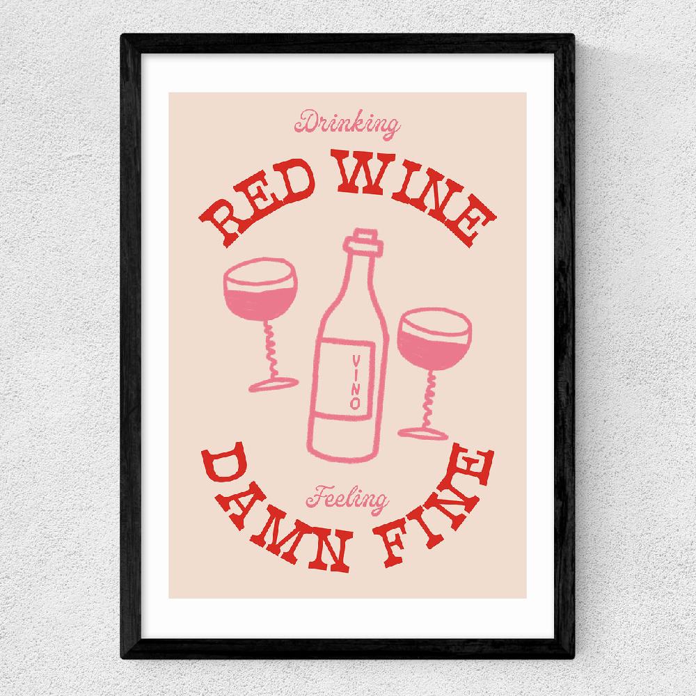 East End Prints Red Wine