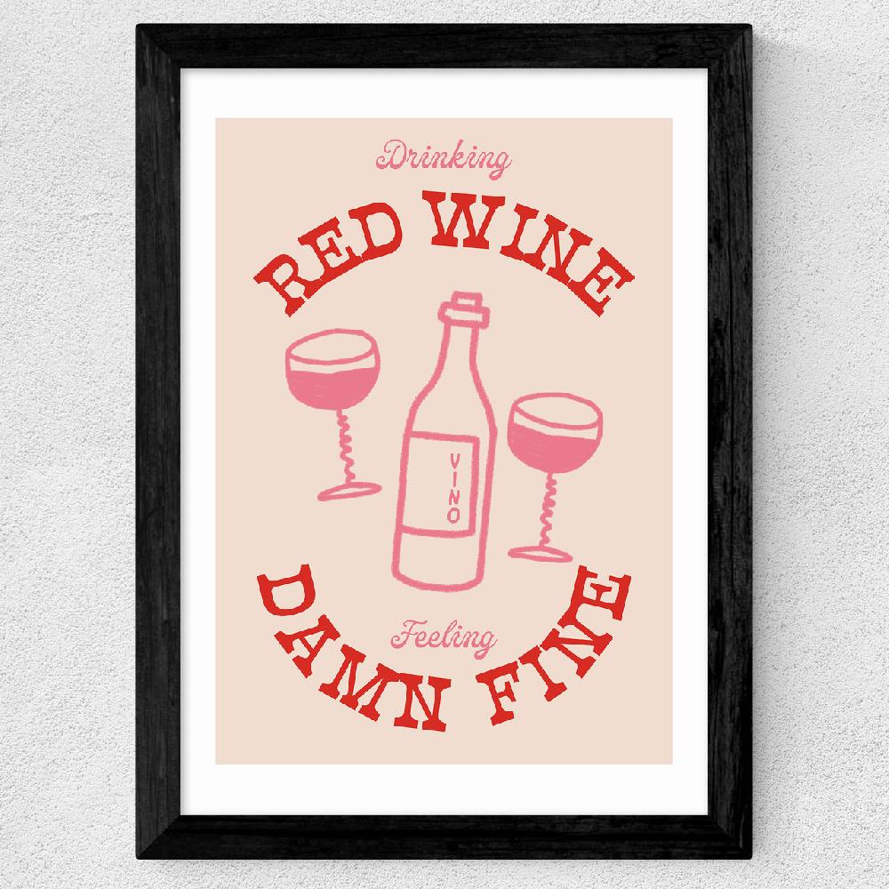 East End Prints Red Wine
