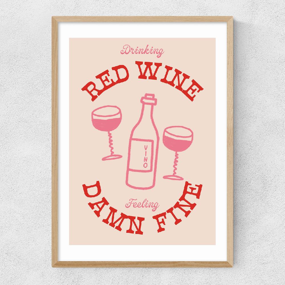 East End Prints Red Wine