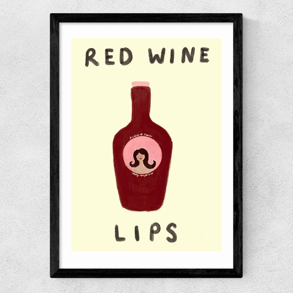 East End Prints Red Wine Lips