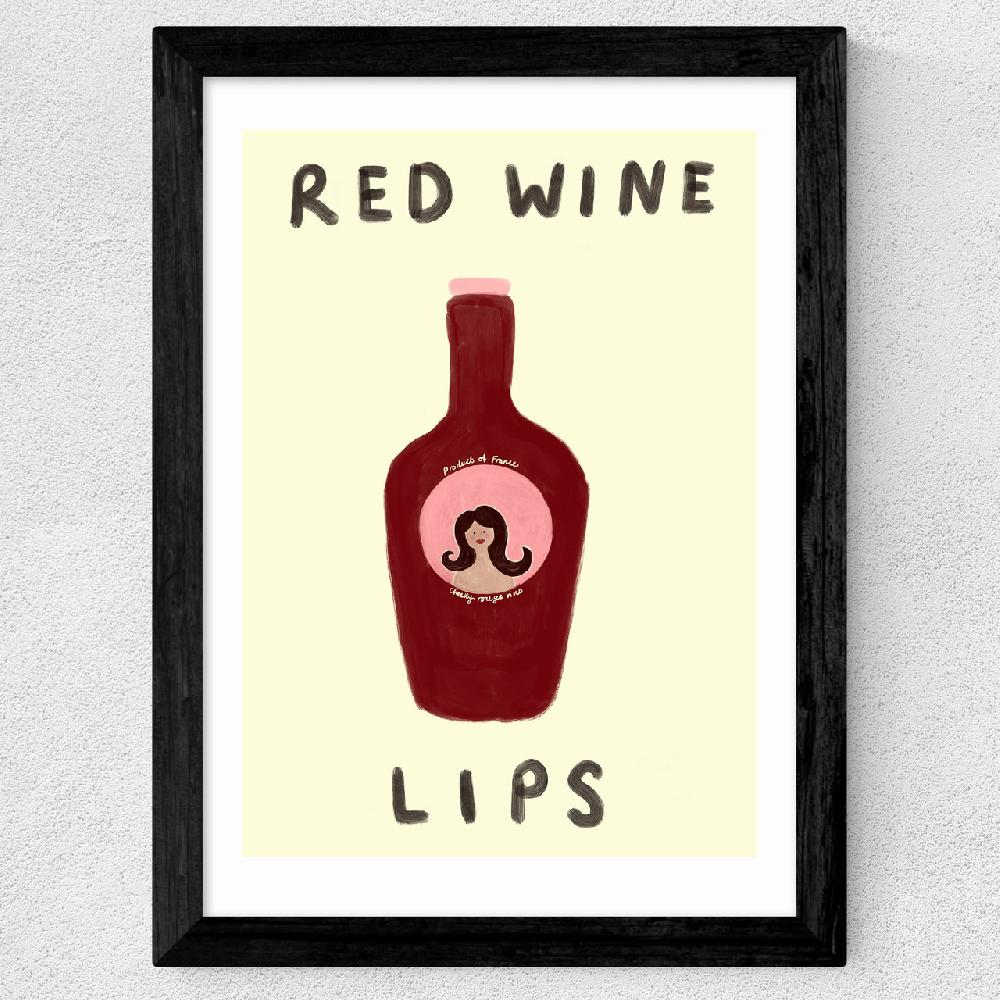 East End Prints Red Wine Lips