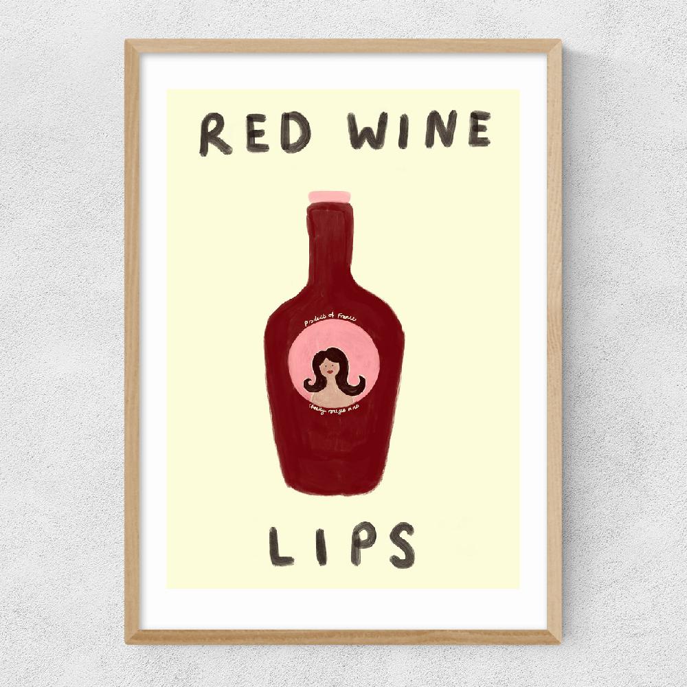 East End Prints Red Wine Lips