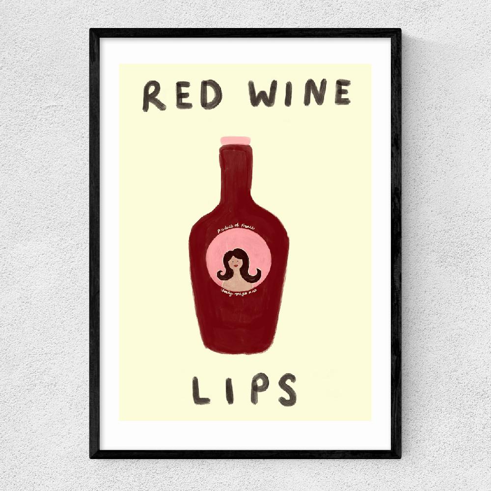 east end prints Red Wine Lips