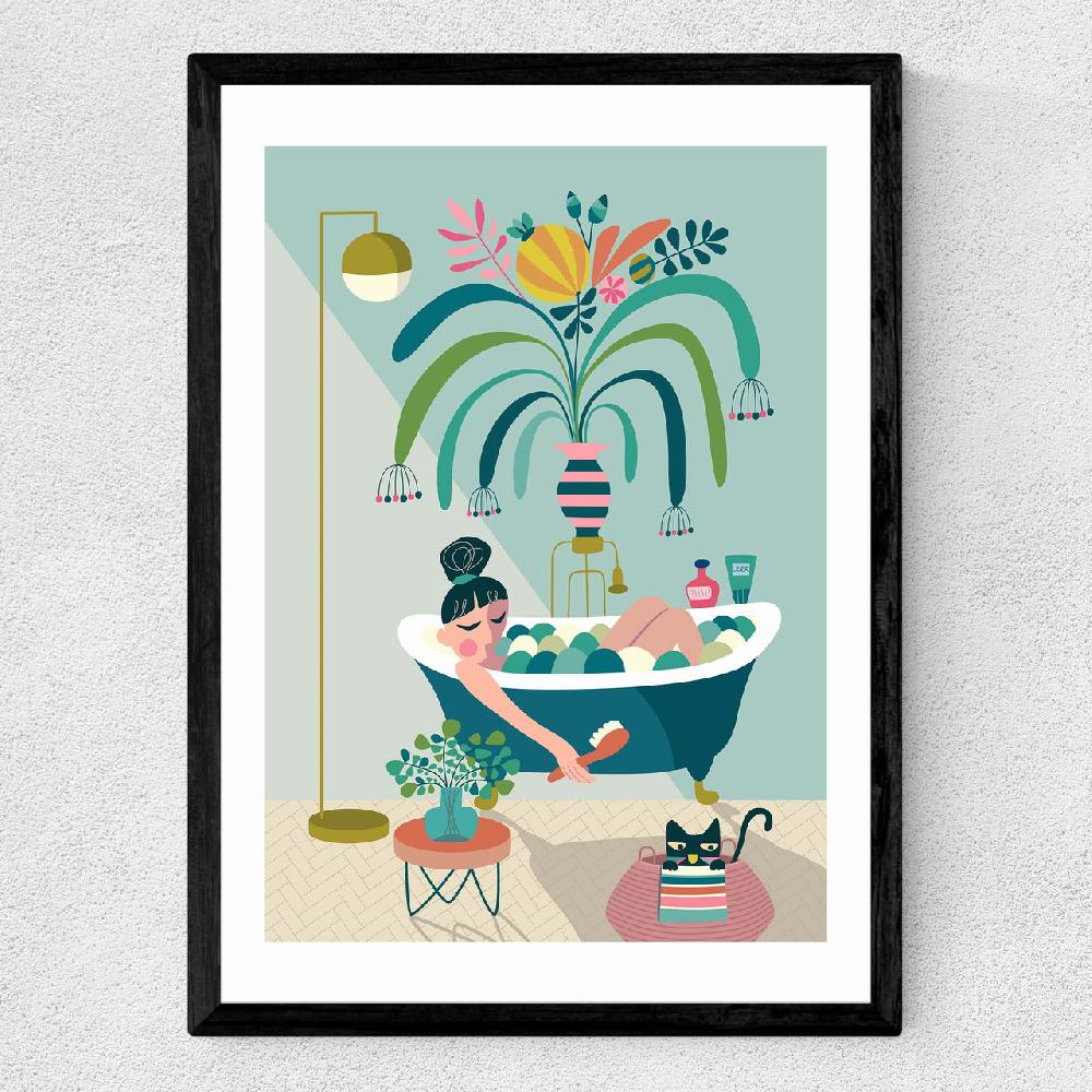 East End Prints Relaxing Bath