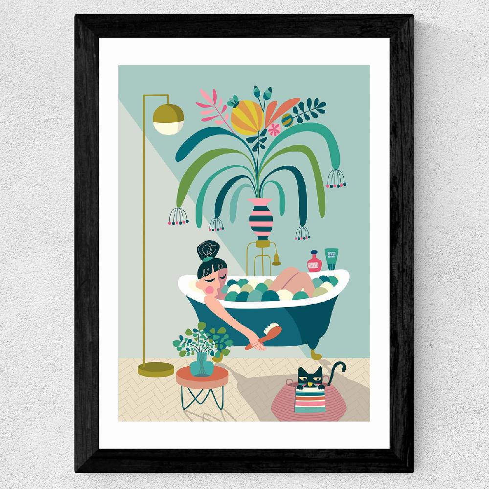 East End Prints Relaxing Bath