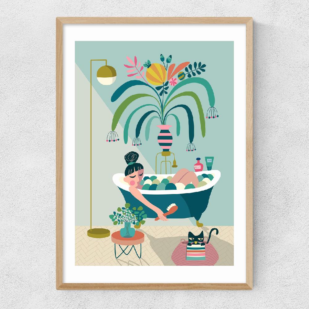 East End Prints Relaxing Bath