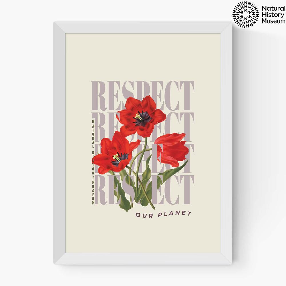East End Prints Respect Red Flower