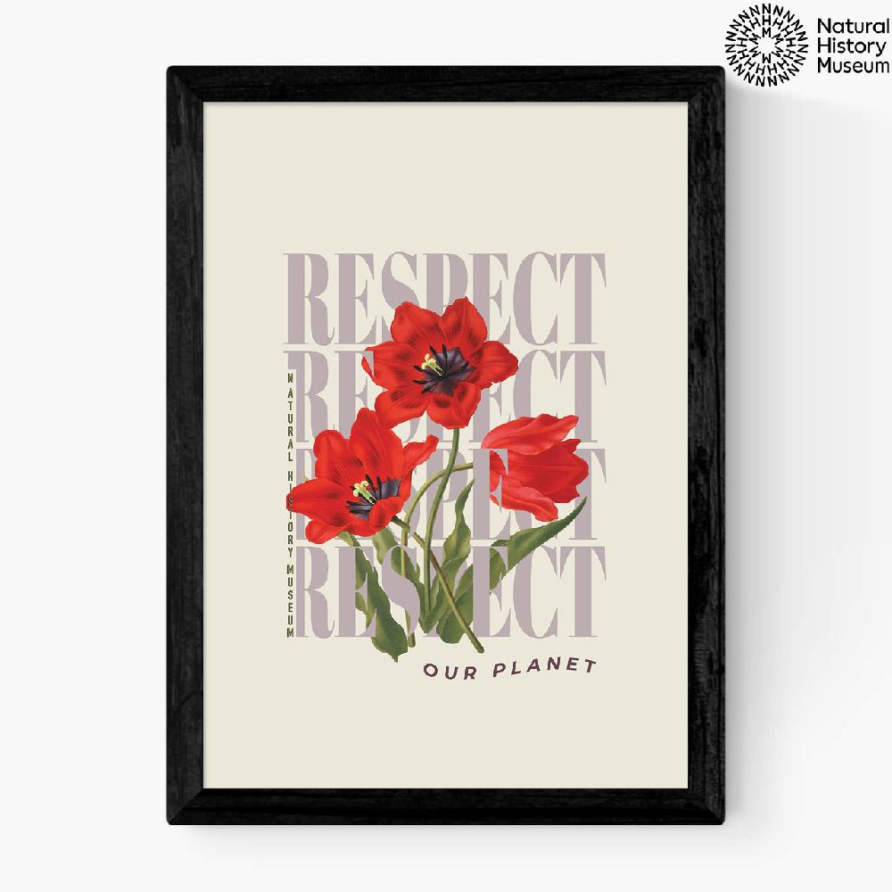 east end prints Respect Red Flower