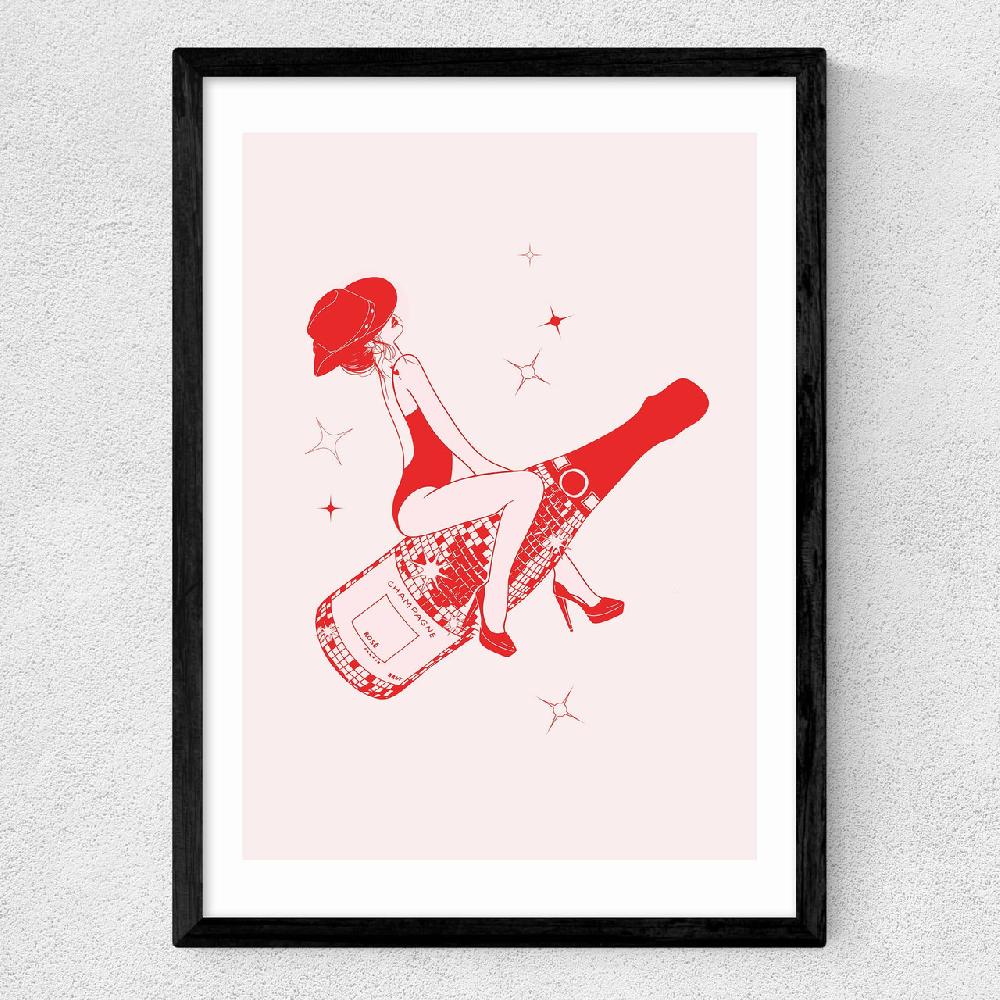 East End Prints Retro Champagne