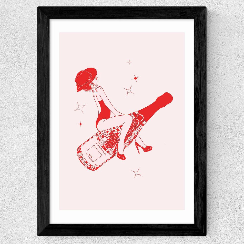 East End Prints Retro Champagne