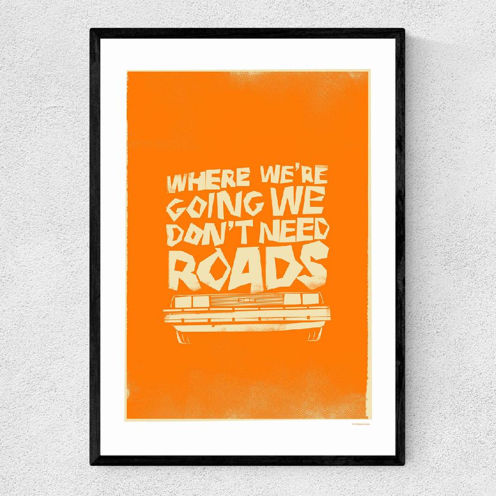 east end prints Retro Delorean - Back to the Future