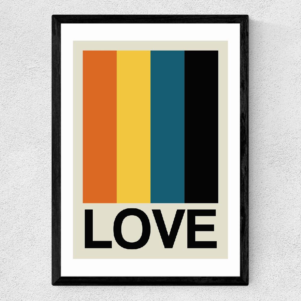 East End Prints Retro Stripe LOVE Sundaze